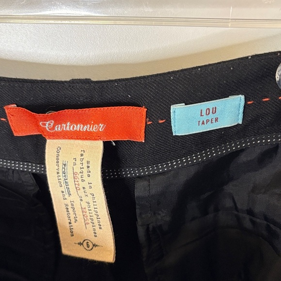 Cartonnier Black Cropped Trousers with Tuxedo Stripe - Picture 3 of 8